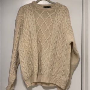Handmade wool sweater from Ireland.  Unisex. Lg